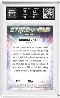 Graded Shohei Ohtani baseball card from 2024 Topps Shohei Ohtani Stars of MLB set