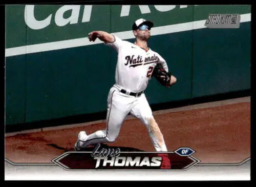 Lane Thomas baseball card from 2024 Topps Stadium Club with original gloss finish