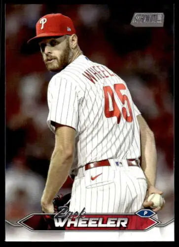 2024 Topps Stadium Club #214 Zack Wheeler baseball card with original gloss for Phillies fans