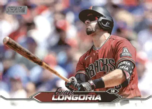 Baseball card of Evan Longoria from Topps Stadium Club with original gloss finish