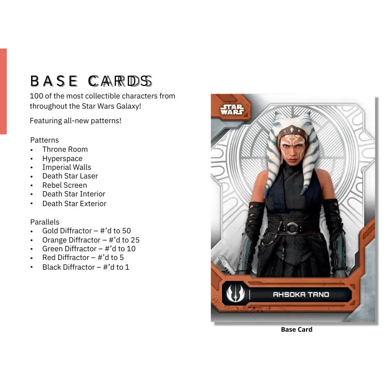 Star Wars trading card featuring character in black diffractor design from 2024 Topps set