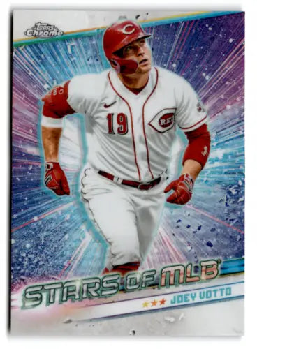 Joey Votto MLB Chrome Refractor card from Topps Stars with original gloss finish