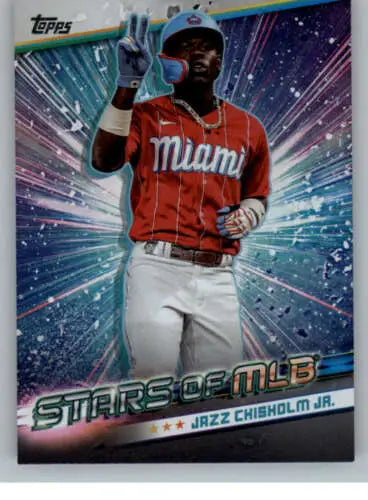 2024 Topps Stars of MLB Jazz Chisholm Jr. baseball card with original gloss finish