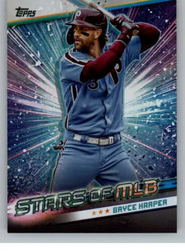 Bryce Harper 2024 Topps Stars MLB #SMLB-14 card with original gloss and NM-MT condition