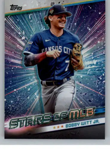 Bobby Witt Jr. 2024 Topps Stars of MLB card featuring original gloss and NM-MT grade