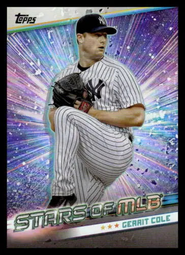 Gerrit Cole baseball card from 2024 Topps Stars of MLB featuring original gloss design