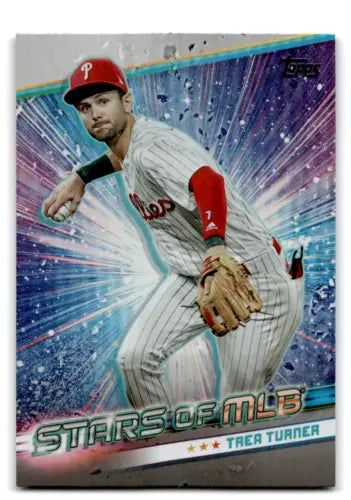 2024 Topps Stars of MLB Trea Turner baseball card with original gloss, Phillies edition