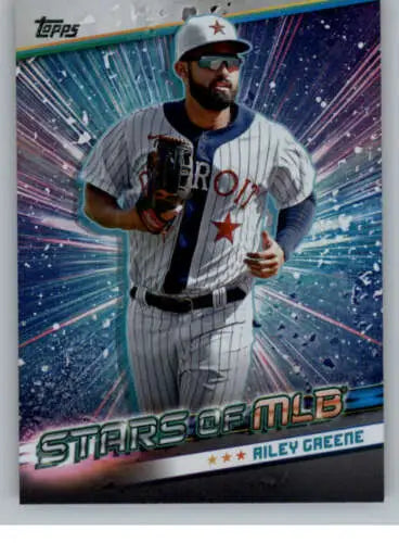 Riley Greene 2024 Topps Stars of MLB baseball card with original gloss for Tigers fans