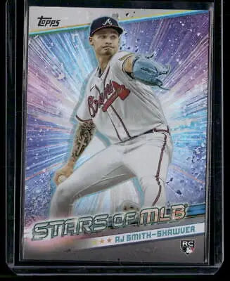 2024 Topps Update AJ Smith-Shawver #SMLB-15 MLB RC Baseball card displayed prominently