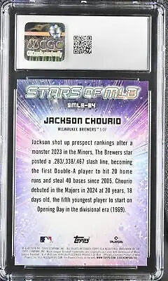 Graded 2024 Topps Update Jackson Chourio #SMLB-84 Stars of MLB Baseball CGC 10 card