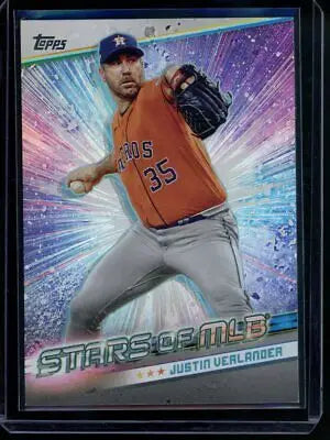 Justin Verlander baseball card from 2024 Topps Update SMLB-68 Stars of MLB series