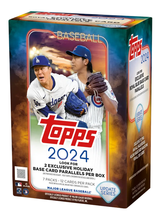 2024 Topps Update Series Baseball Blaster Box with Dodgers and Cubs players cover