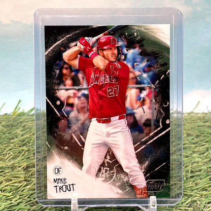 Baseball card of Los Angeles Angels player in red uniform from Topps Update Series