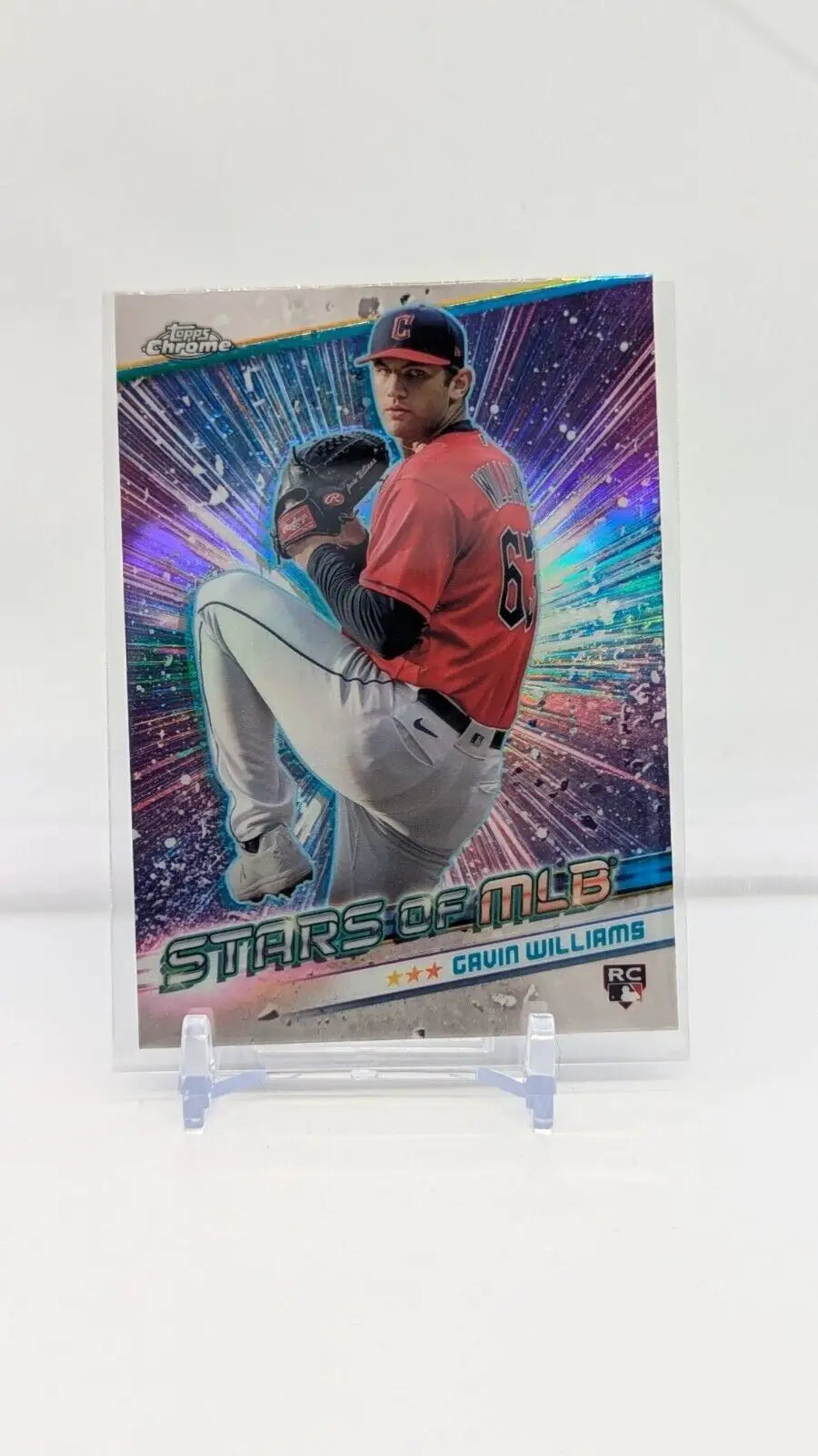 2024 Topps Update Series MLB Chrome card of Gavin Williams RC for collectors