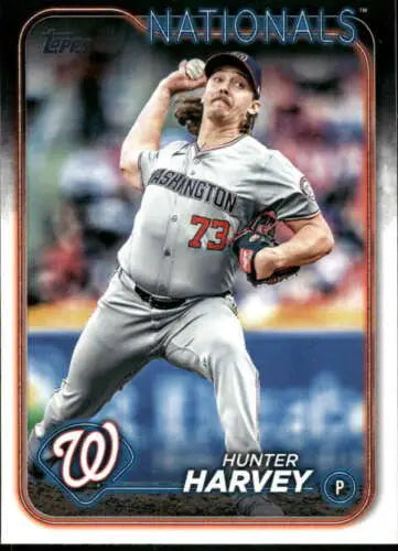 2024 Topps Update US101 Hunter Harvey baseball card in original gloss for Nationals fans