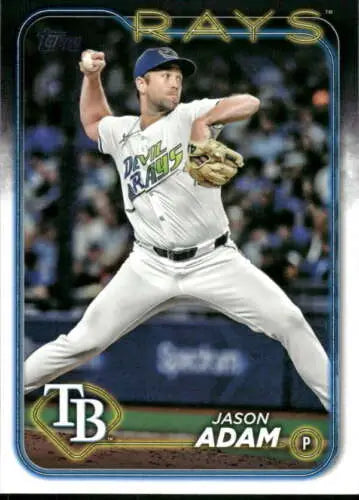 2024 Topps Update US102 Jason Adam baseball card with original gloss for Rays fans