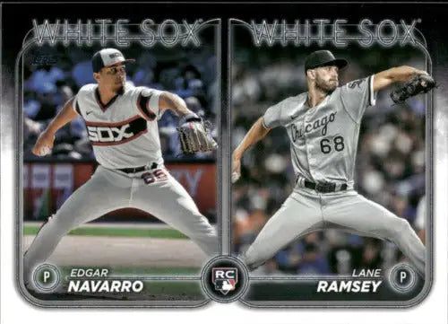 Baseball card featuring US128 Edgar Navarro and Lane Ramsey from Topps Update