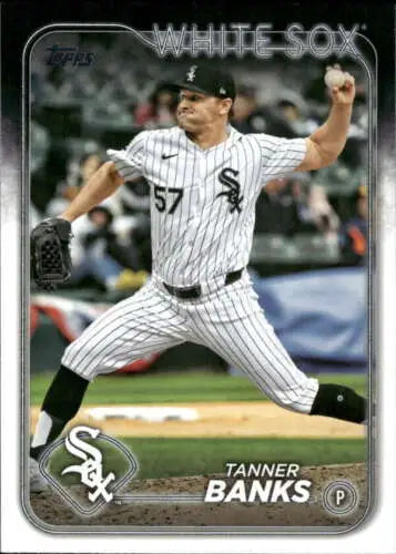 2024 Topps Update US129 Tanner Banks baseball card with original gloss from White Sox