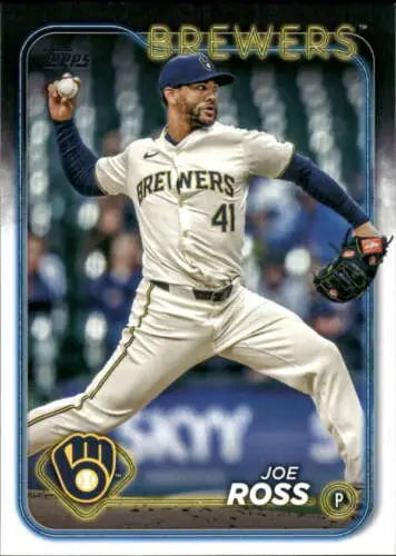 Topps Update US135 Joe Ross baseball card with original gloss featuring Brewers ID 76340