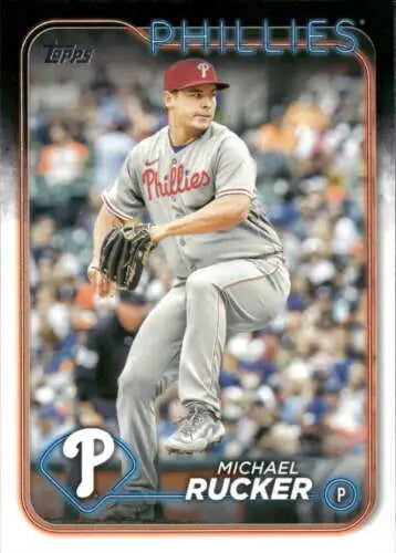 2024 Topps Update US140 Michael Rucker baseball card with original gloss, Phillies