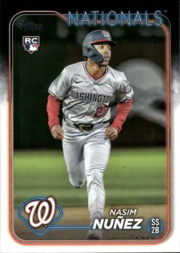 2024 Topps Update US267 Nasim Nunez NM-MT RC Rookie baseball card with original gloss