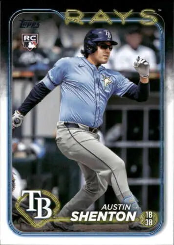 Austin Shenton baseball card from 2024 Topps Update US275 with original gloss finish