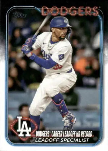 Baseball card of Mookie Betts from 2024 Topps Update US334 with original gloss