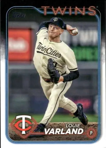 Baseball card of Louie Varland from 2024 Topps Update US345 with original gloss finishes