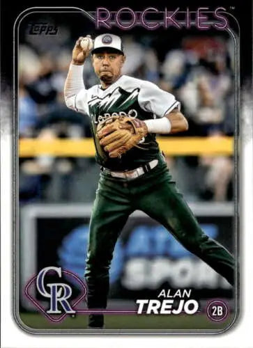 2024 Topps Update US7 Alan Trejo baseball card with original gloss features Rockies player