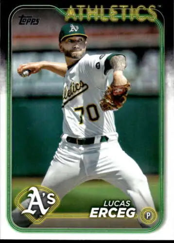 2024 Topps Update US93 Lucas Erceg baseball card with original gloss for Athletics fans