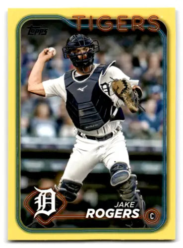 2024 Topps Yellow #302 Jake Rogers Baseball Card with original gloss from Tigers