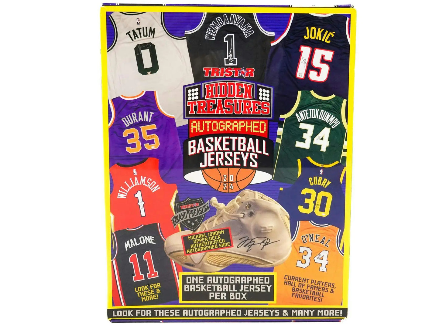 2024 TriStar Hidden Treasures autographed basketball jersey box featuring player jerseys