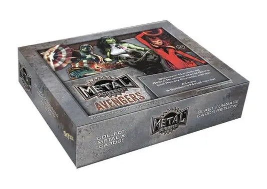 Metal Universe Avengers trading card box from 2024 Upper Deck Marvel Metal Universe collection