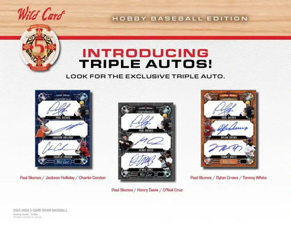 Advertisement for 2024 Wild Card Baseball Cards featuring Ethan Holliday autographs