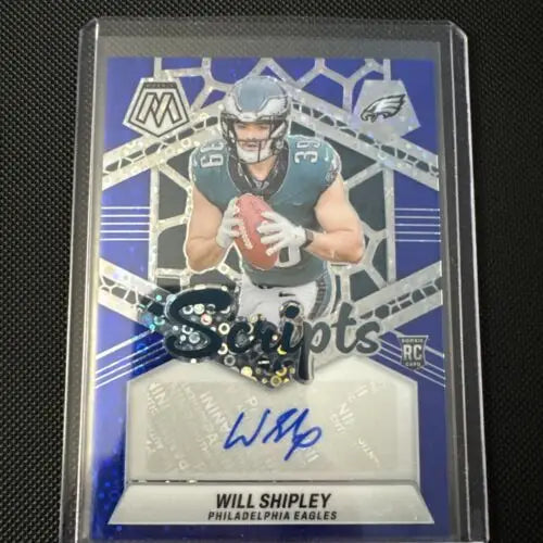 Will Shipley autographed football card from 2024 Rookie Philly Eagles 9 Card Lot