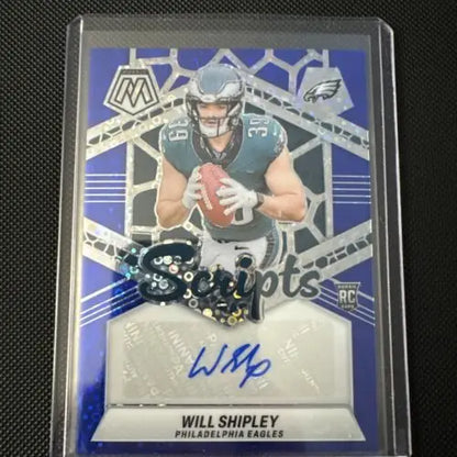 Will Shipley autographed football card from 2024 Rookie Philly Eagles 9 Card Lot