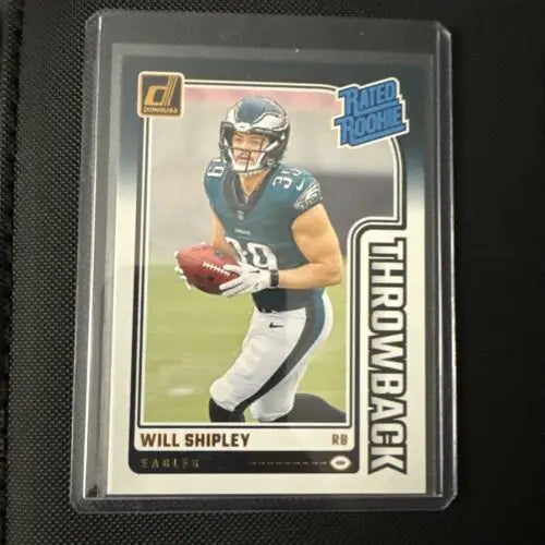 Will Shipley Rookie Philly Eagles card from 2024 Superbowl Champ 9 card lot