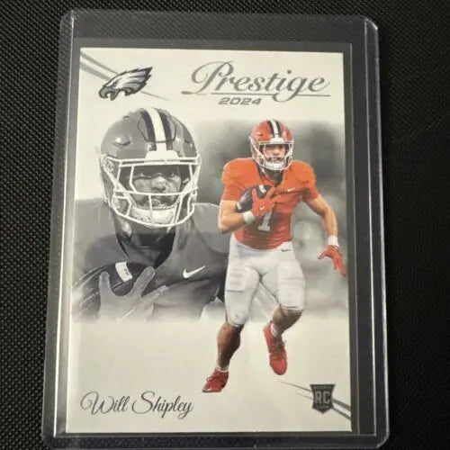 Will Shipley rookie football card from 2024 Rookie Philly Eagles card lot