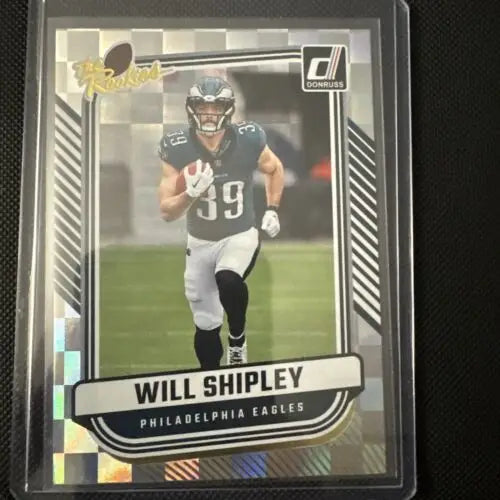 Will Shipley Rookie Philly Eagles football card from 2024 autograph lot