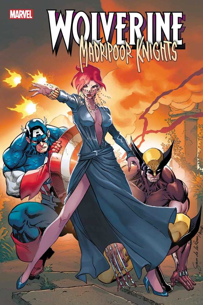 Marvel superheroes in action on Wolverine Madripoor Knights #3 Sam De La Rosa Variant cover