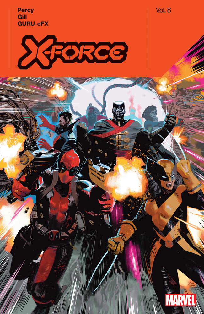 X-Force By Benjamin Percy Volume 8 comic book cover with dynamic action poses