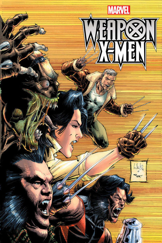 Comic book cover of Weapon X-Men #3 Whilce Portacio Variant showcasing mutant action