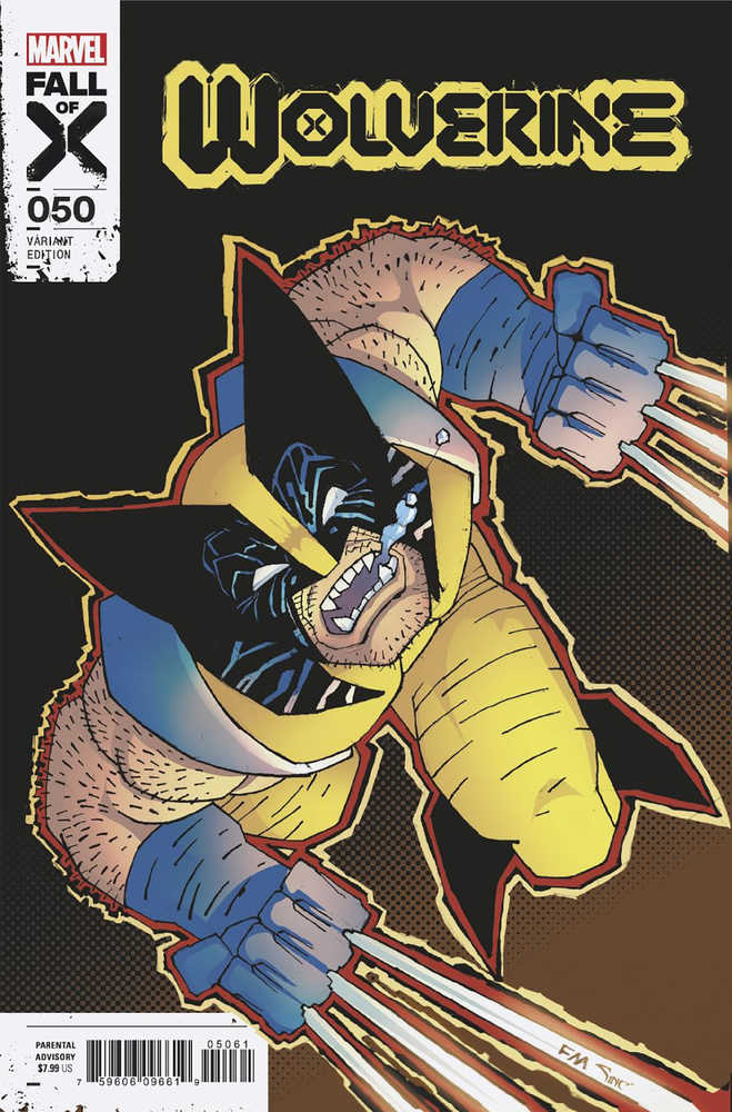 Wolverine #50 Frank Miller Variant comic book cover with action pose and claws extended