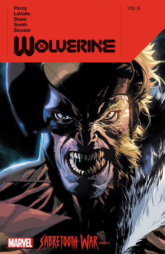 Dark comic book cover of Wolverine with intense fangs for trading cards collectors