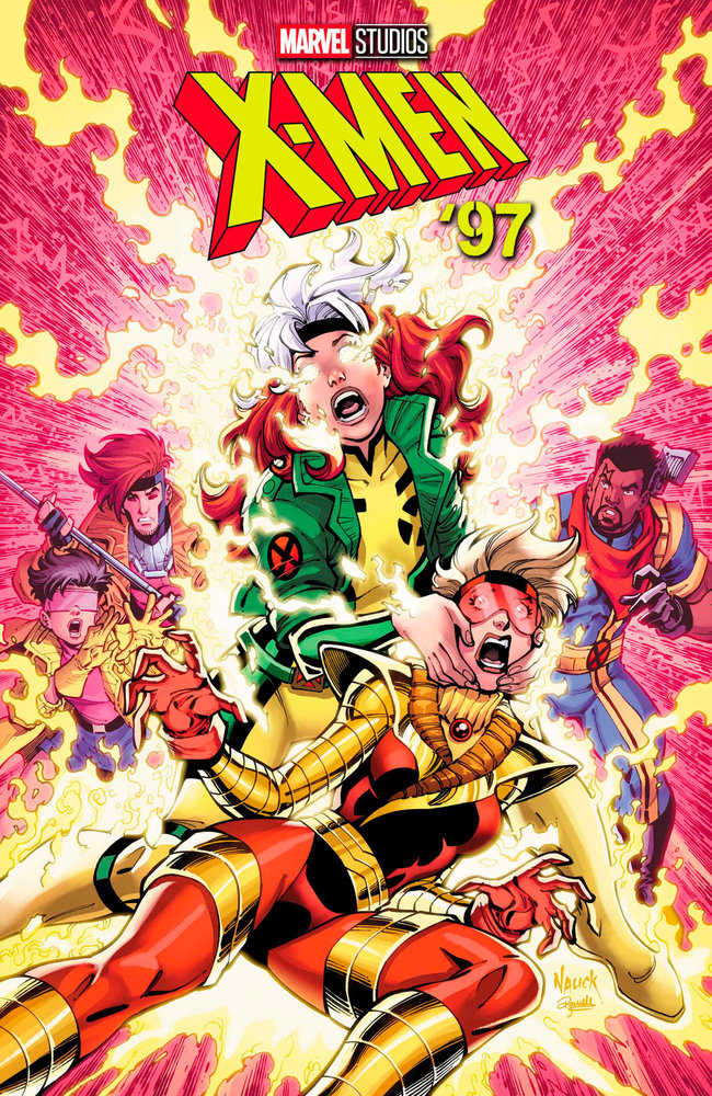 X-Men ’97 #3 comic book cover with mutant superheroes and fiery energy effects