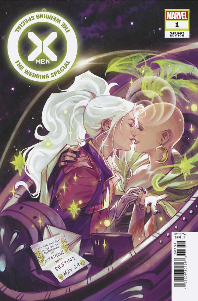 Comic book cover of X-Men Wedding Special #1 featuring a figure with white hair and green energy