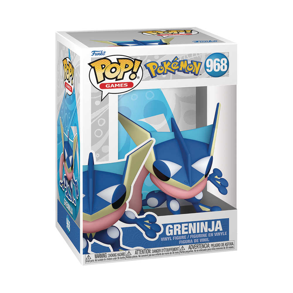 Funko Pop vinyl figure of Pokémon Greninja in a crouching ninja pose