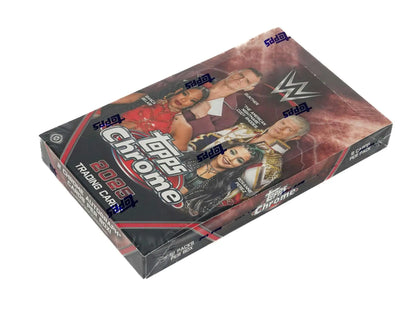 2025 Topps Chrome WWE Wrestling Hobby Box featuring wrestlers and hobby exclusive packs