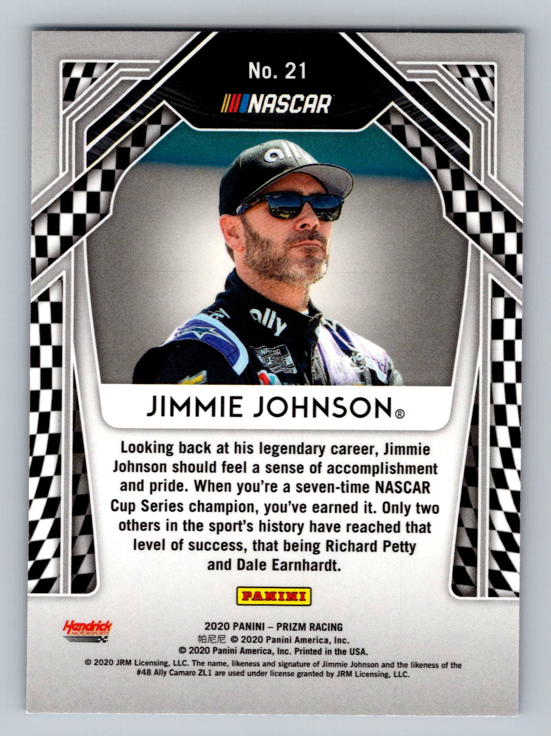 2020 Panini Prizm #21 Jimmie Johnson Name Variation