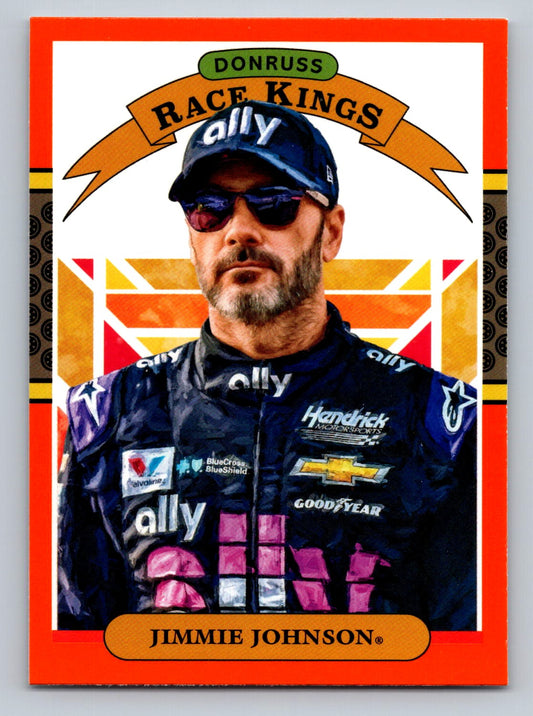 2020 Donruss #9 Jimmie Johnson Race Kings Orange Parallel